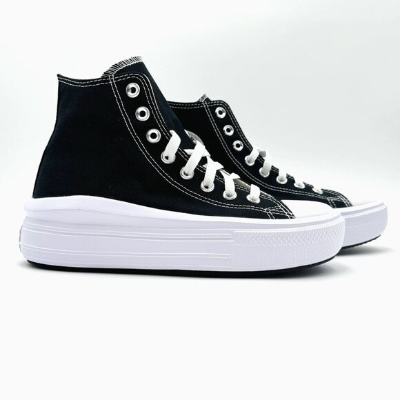 Converse Chuck Taylor All Star Move Platform Hi Women's 9 Sneakers Black/White - Picture 4 of 11